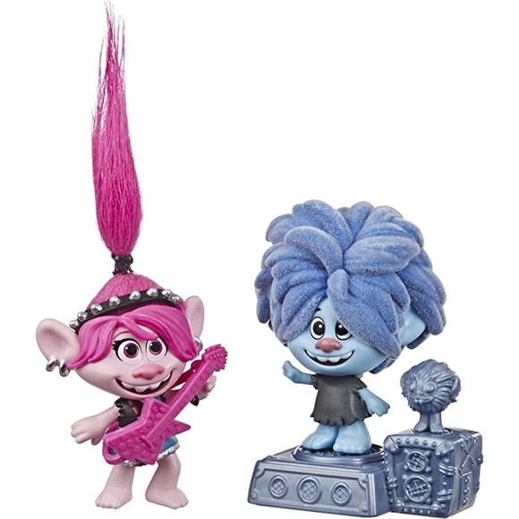 Trolls World Tour Rock City Bobble Head 2 Figurines New - Picture 3 of 6